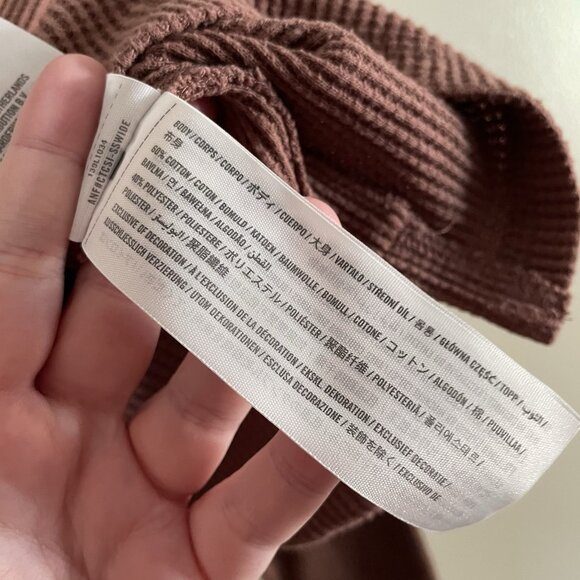 Abercrombie & Fitch Soft A&F Cozy Women S Brown Waffle Knit Turtleneck Sweater - Picture 8 of 10